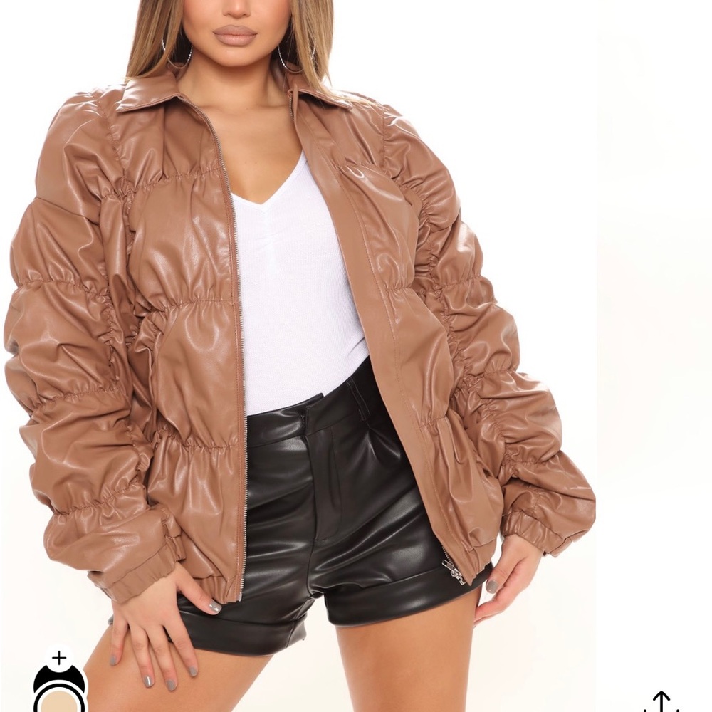 Trendy Brown Puffer Jacket